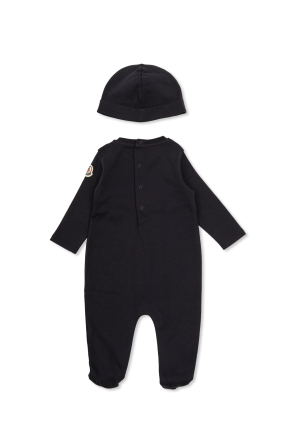 Moncler Enfant Baby sleepsuit set, hat
