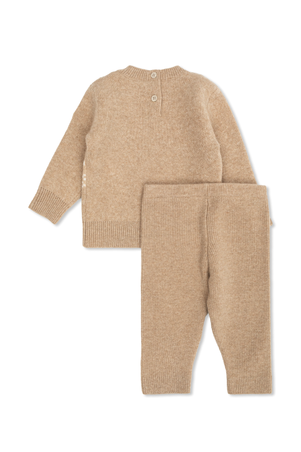 Moncler Enfant Wełniany komplet: sweter, spodnie