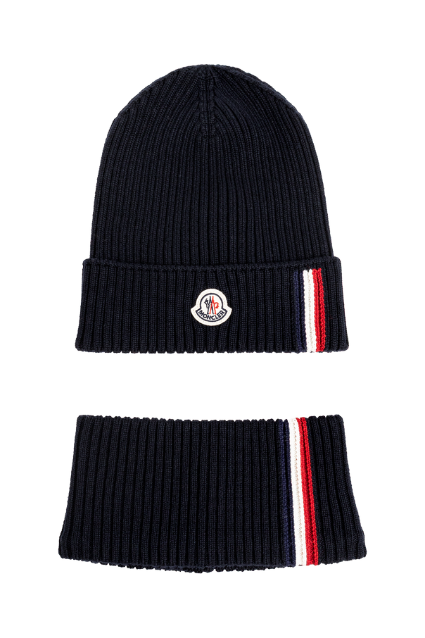 Wool set: hat, snood od Moncler Enfant