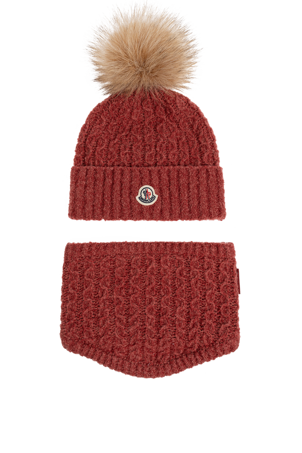 Wool set: hat, snood od Moncler Enfant