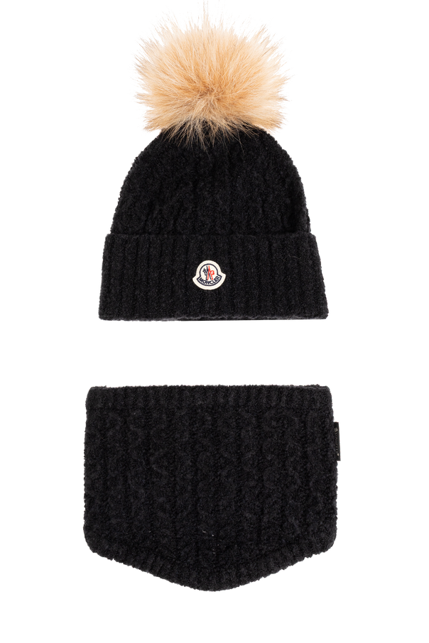 Wool set: hat, snood od Moncler Enfant