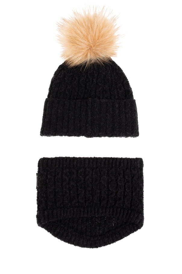 Moncler Enfant Woll-Set: Mütze, Loop-Schal
