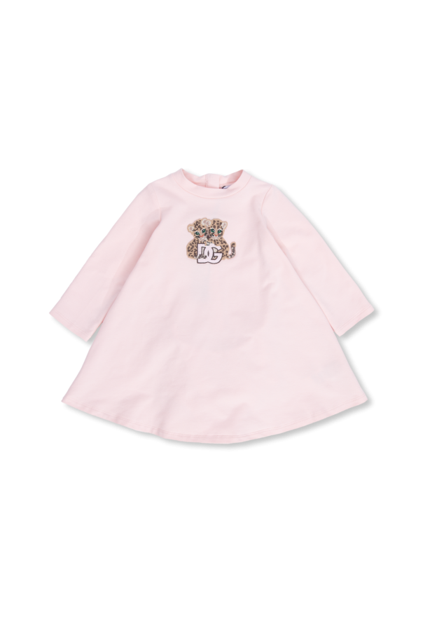 Dolce & Gabbana Kids Sukienka z naszywką z logo