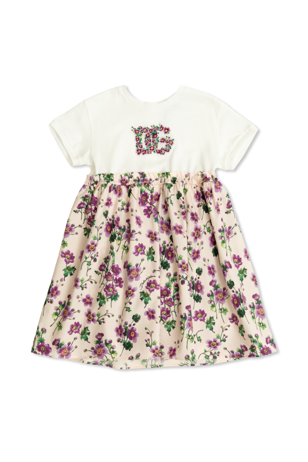 Dress with logo od Dolce & Gabbana Kids