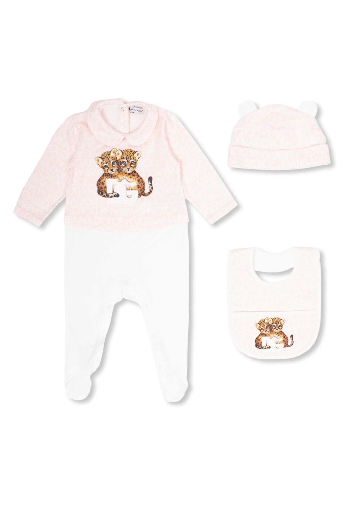 Dolce & Gabbana Kids Gift set: babygrow, Packers hat & bib