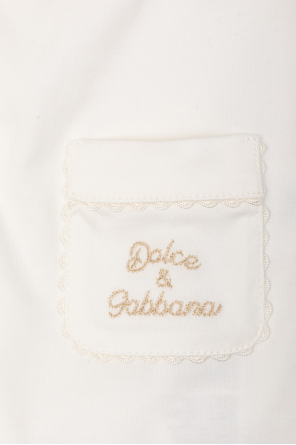 Dolce & Gabbana Kids Dojčenská súprava: overal, čiapka a podbradník