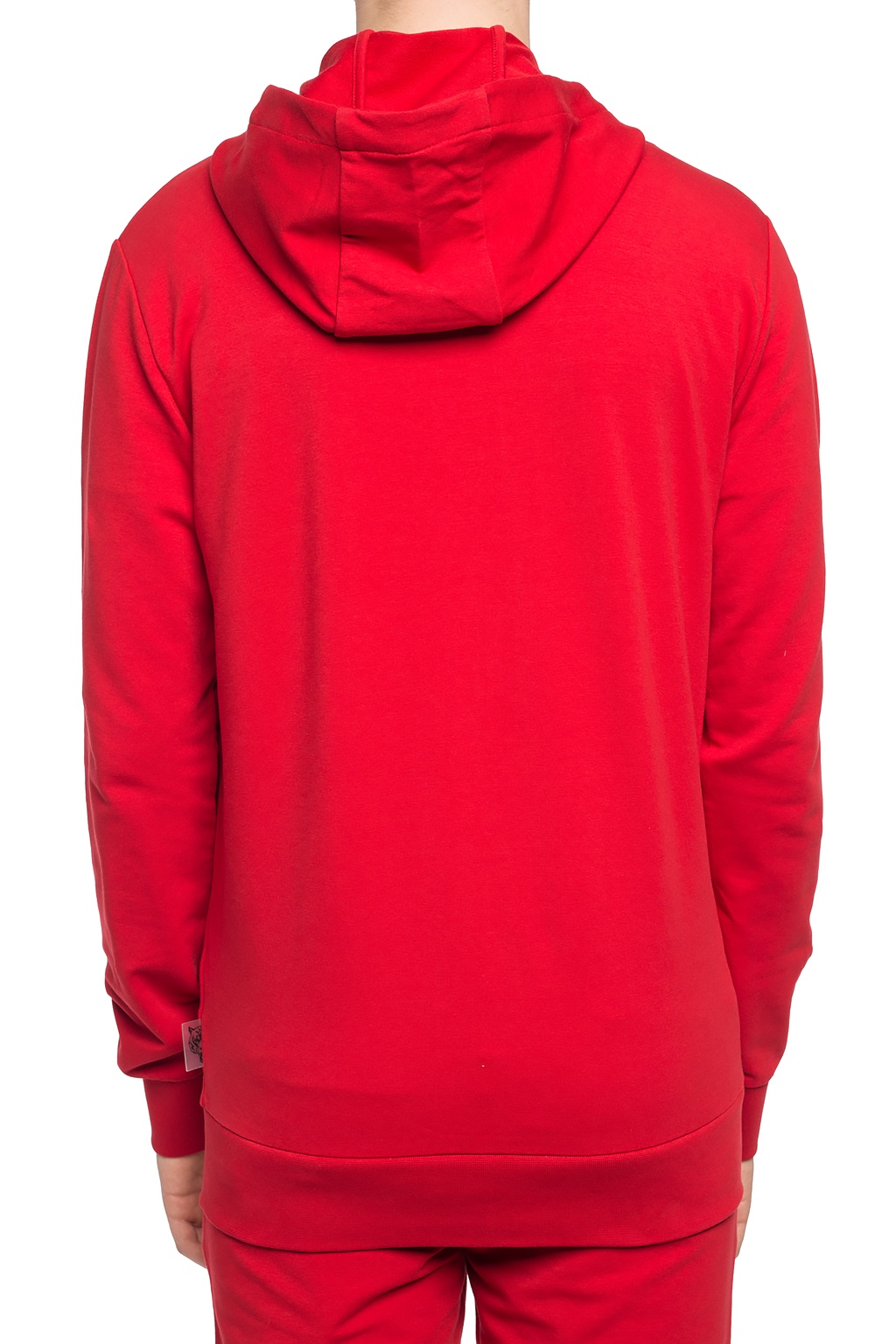 red sweatshirt and sweatpants set