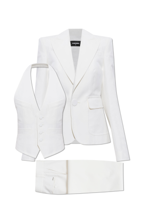 Suit with silk trim