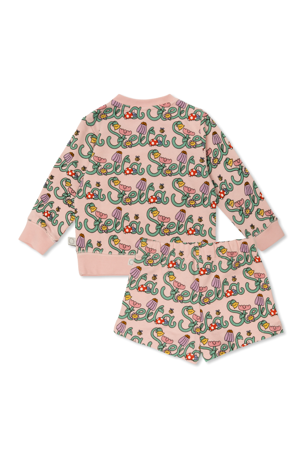 Stella McCartney Kids Patterned set: sweatshirt and shorts