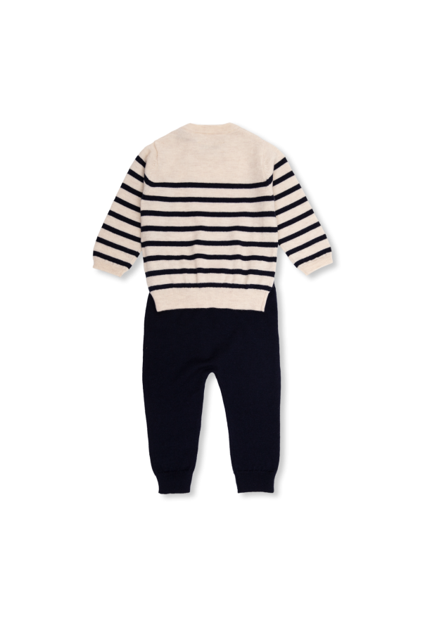 tonal sleeveless dress Kids Sweater & trousers set