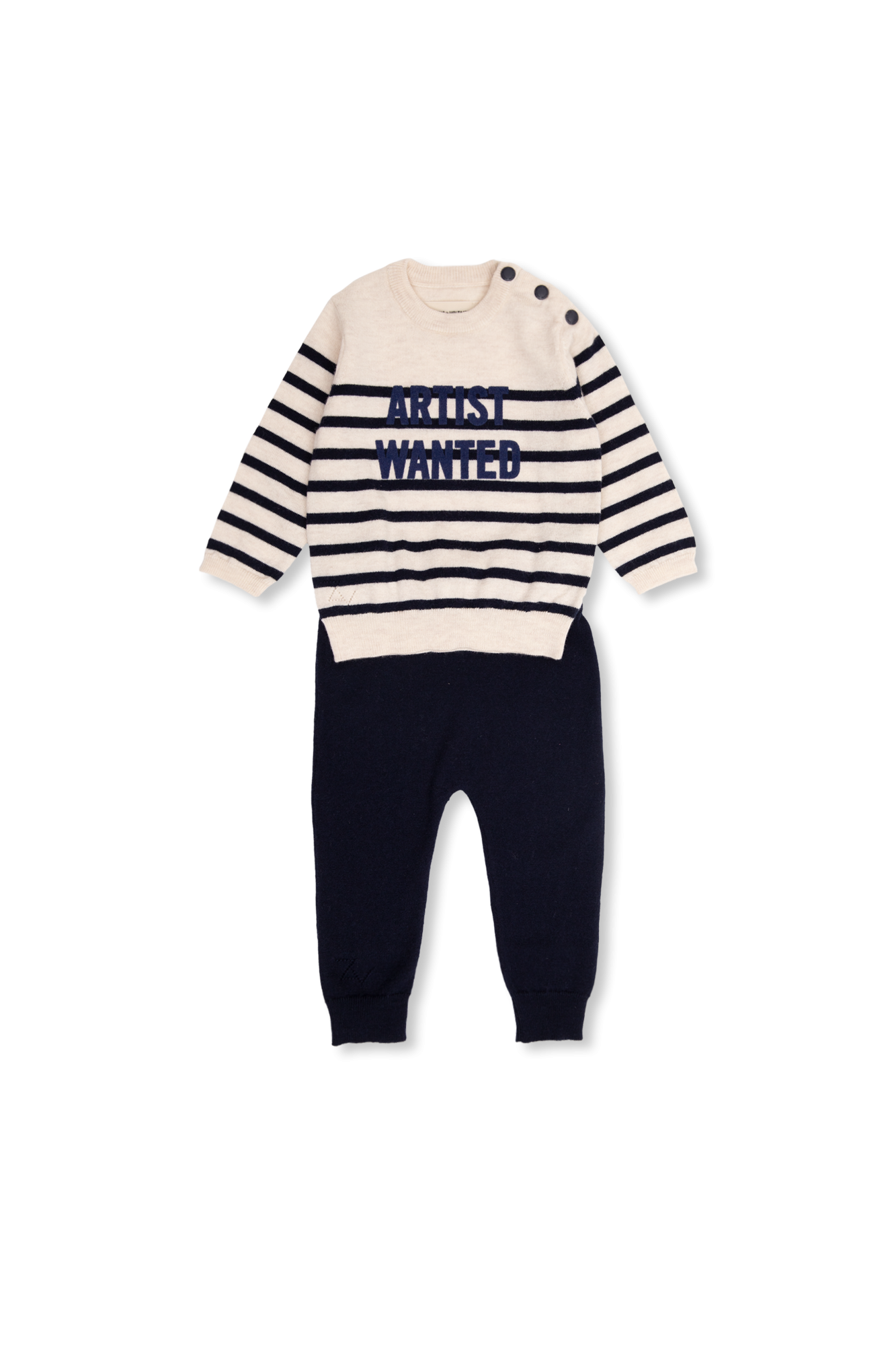 Calvin Klein Kids low-rise straight-leg jeans Sweater & faded trousers set