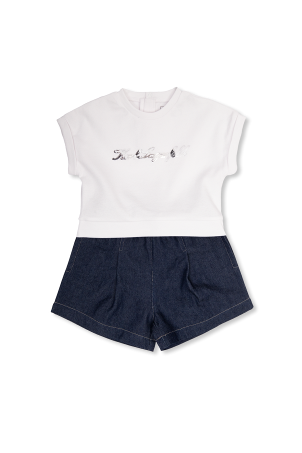 Karl Lagerfeld Kids Rick Owens DRKSHDW stitching-detail cotton T-Shirt