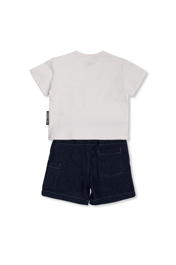 Karl Lagerfeld Kids T-shirt With Enfant Volley Italie