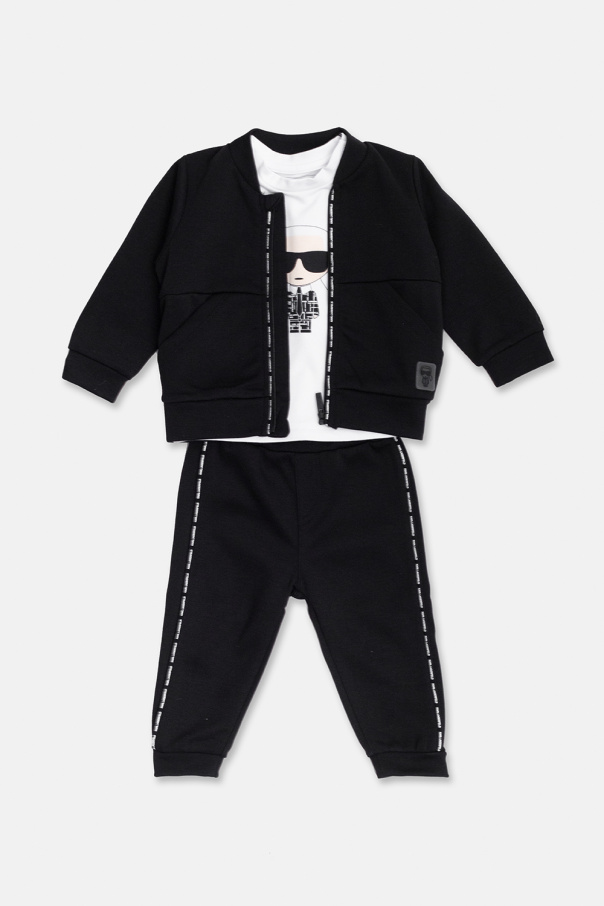 Karl Lagerfeld Kids Sweatshirt, long-sleeved T-shirt & sweatpants set