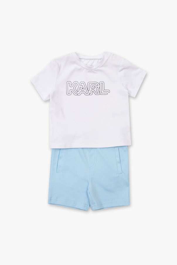 Karl Lagerfeld Kids Zestaw: t-shirt i spodnie