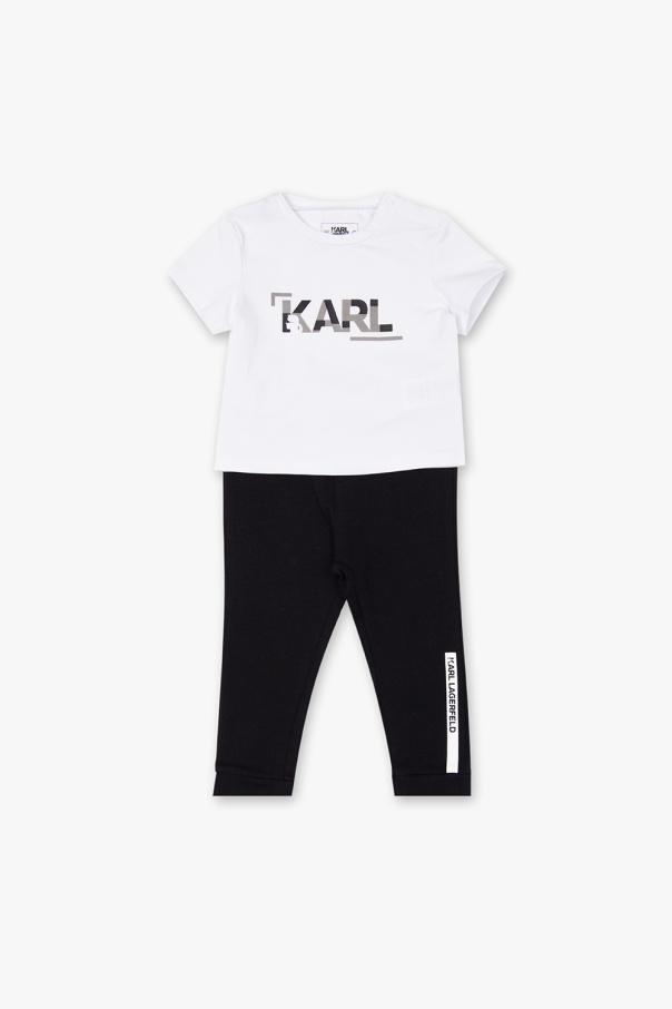 Karl Lagerfeld Kids T-shirt & tapered trousers set