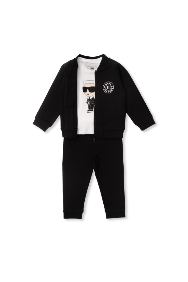 Karl Lagerfeld Kids Zestaw: spodnie, t-shirt i bluza