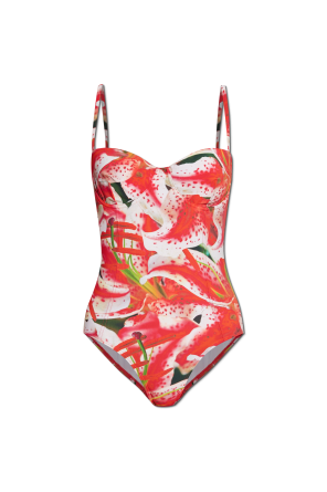 Traje de baño de una pieza con motivo floral