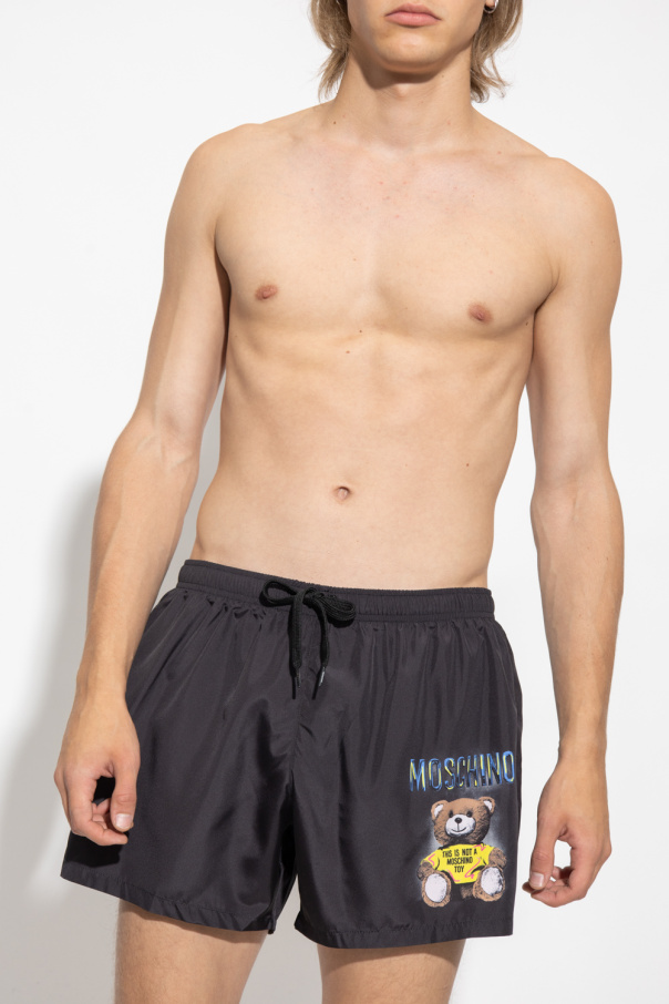 Moschino logo-stripe swim comfortable shorts