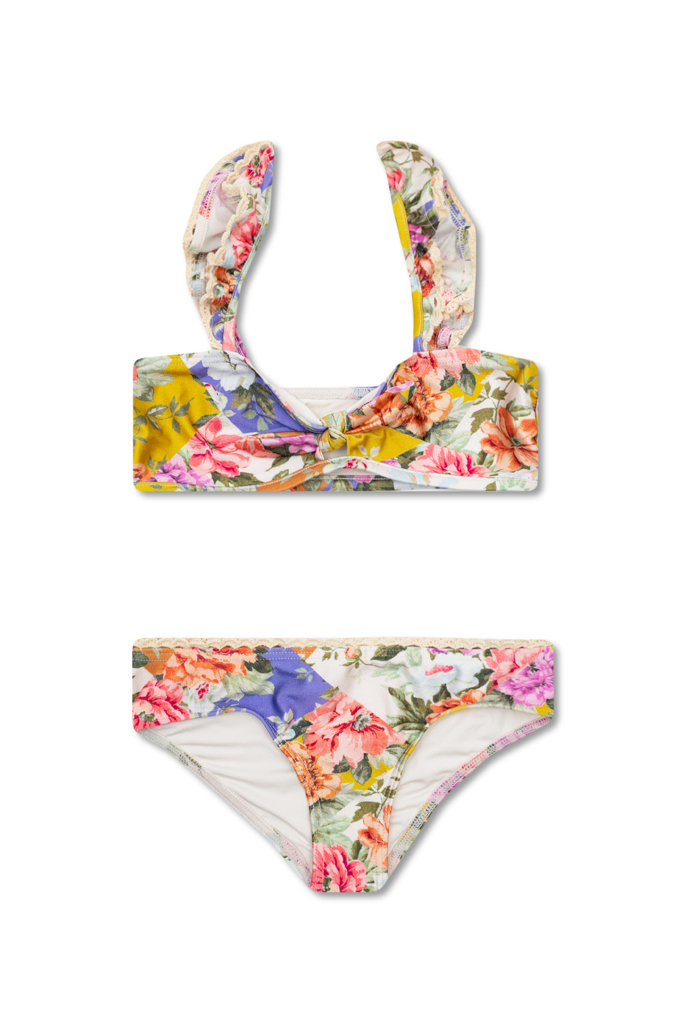 Zimmermann Kids Bikini with floral print