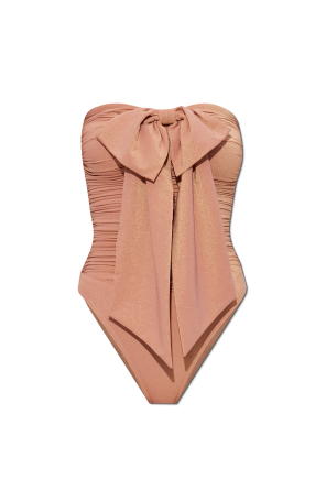 One-piece swimsuit with lurex thread