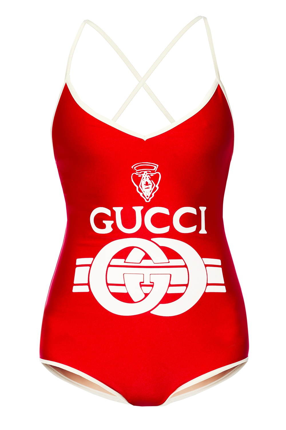 red gucci swimsuit