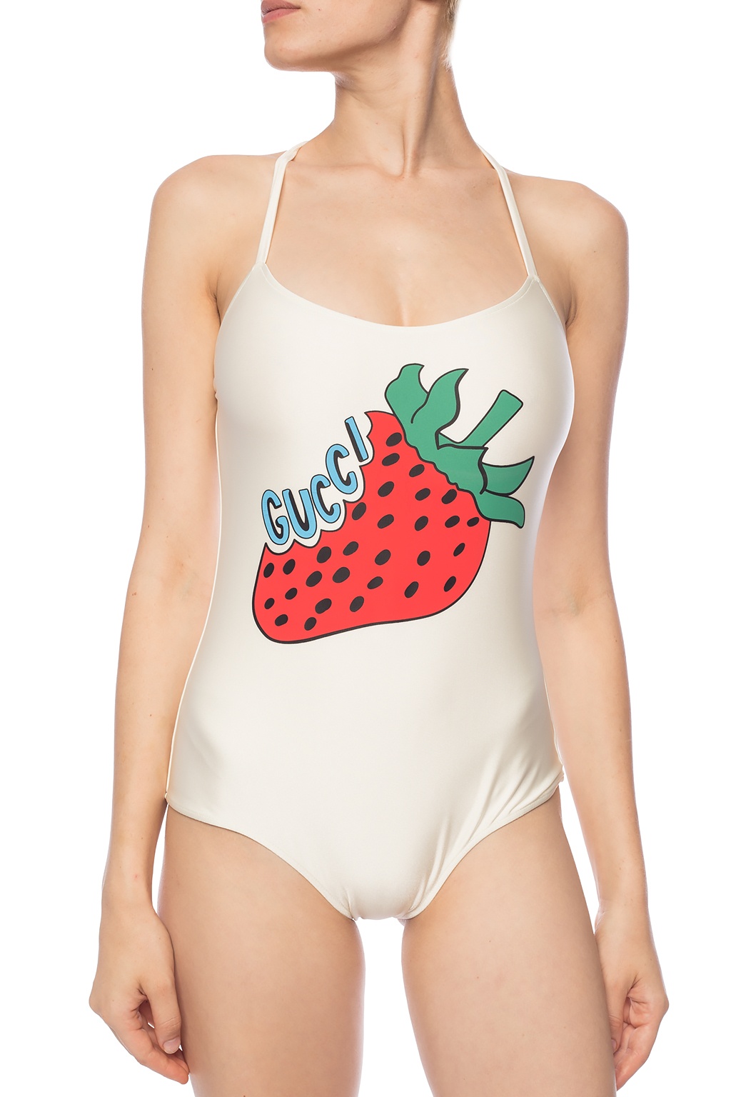 red gucci swimsuit