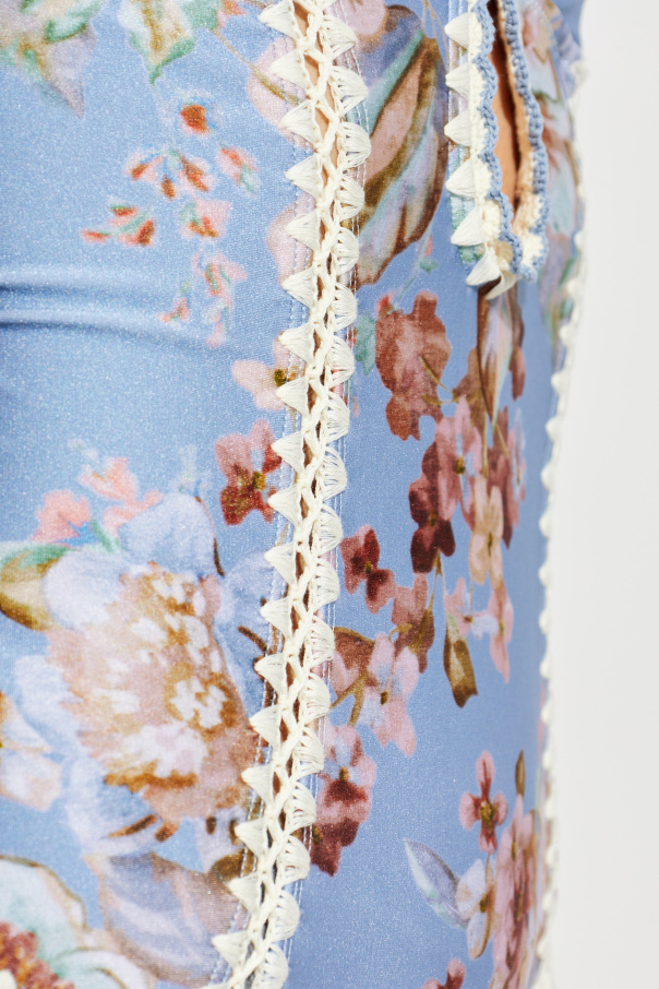 Zimmermann Einteiliger Badeanzug mit Blumenmuster