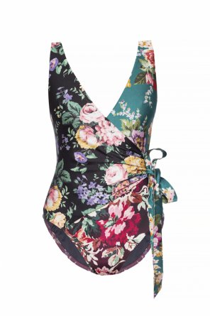 One-piece swimsuit with floral motif od Zimmermann