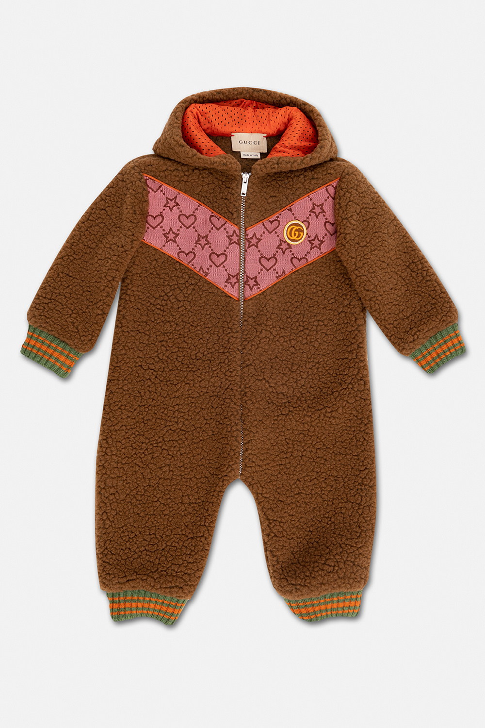 Gucci Kids Faux fur jumpsuit, Kids's Baby (0-36 months)