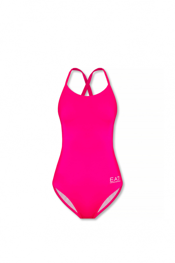 One-piece swimsuit with logo od EA7 Emporio Armani