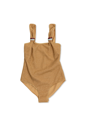 One-piece swimsuit with Lurex thread