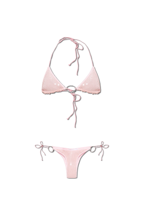 Two-piece sequin swimsuit
