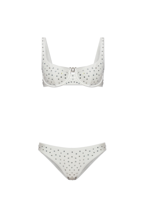 Two-piece swimsuit with crystals