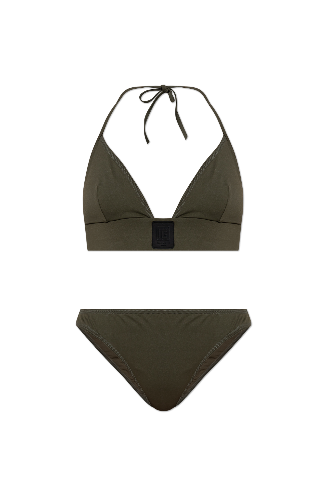 Balmain Two-piece Swimsuit In Green