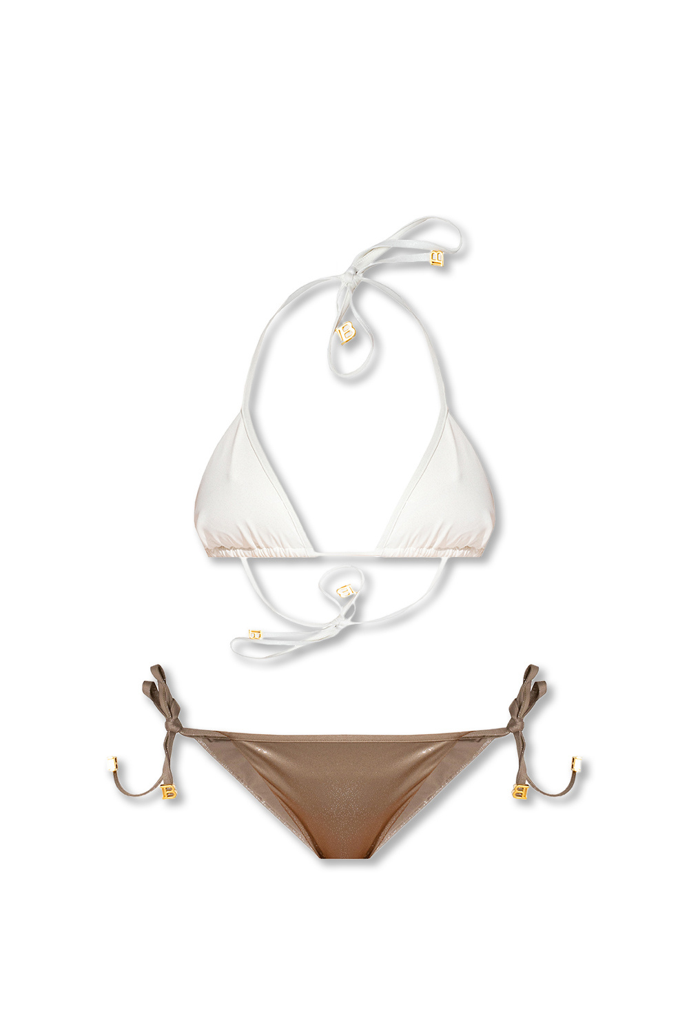 LOUIS VUITTON Monogram Jacquard Self-tie Bikini Bottoms White. Size 42