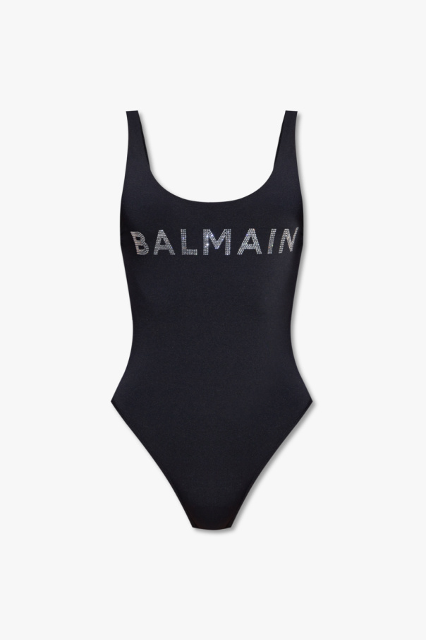 balmain lapel One-piece swimsuit