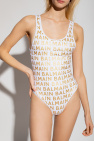 balmain intarsia-knit One-piece swimsuit
