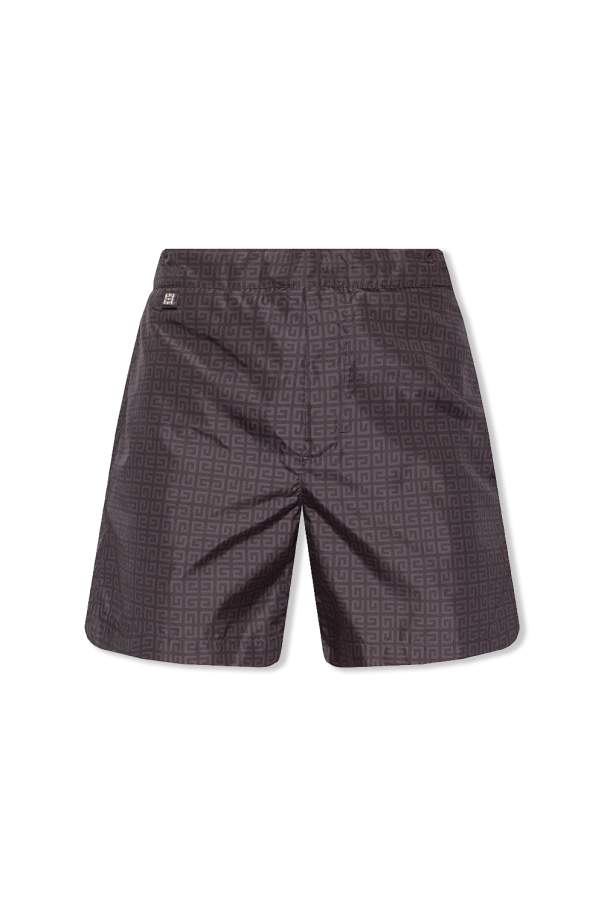 givenchy Black Swim shorts with 4G motif
