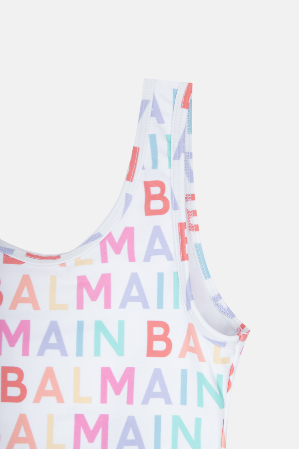 Balmain Kids Balmain logo-print pullover hoodie