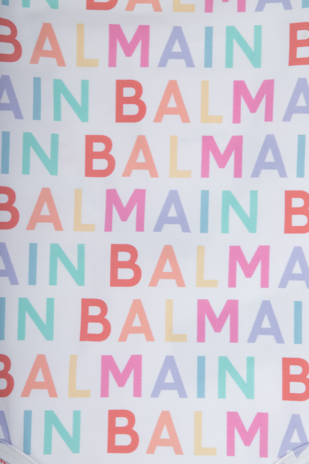 Balmain Kids One-piece logo-print with logo
