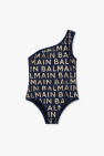 Balmain Kids NAVY BLUE One-piece swimsuit with logo