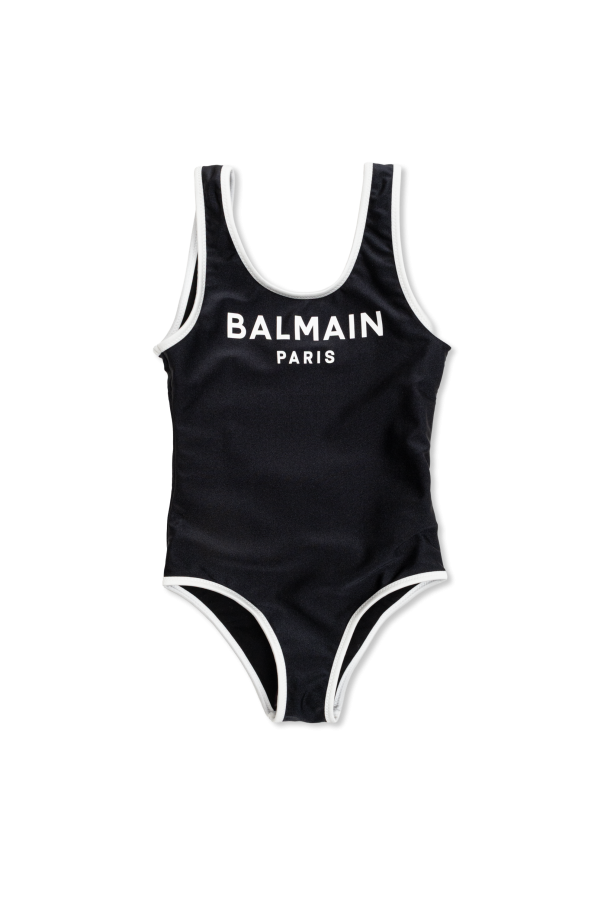 One-piece swimsuit with logo od Balmain Kids