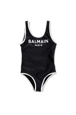 One-piece swimsuit with logo