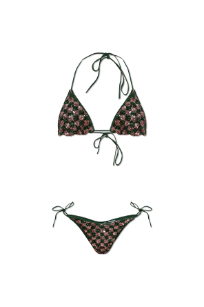 Two-piece swimsuit with shimmering sequins