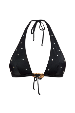 Parte superior de bikini con cristales brillantes