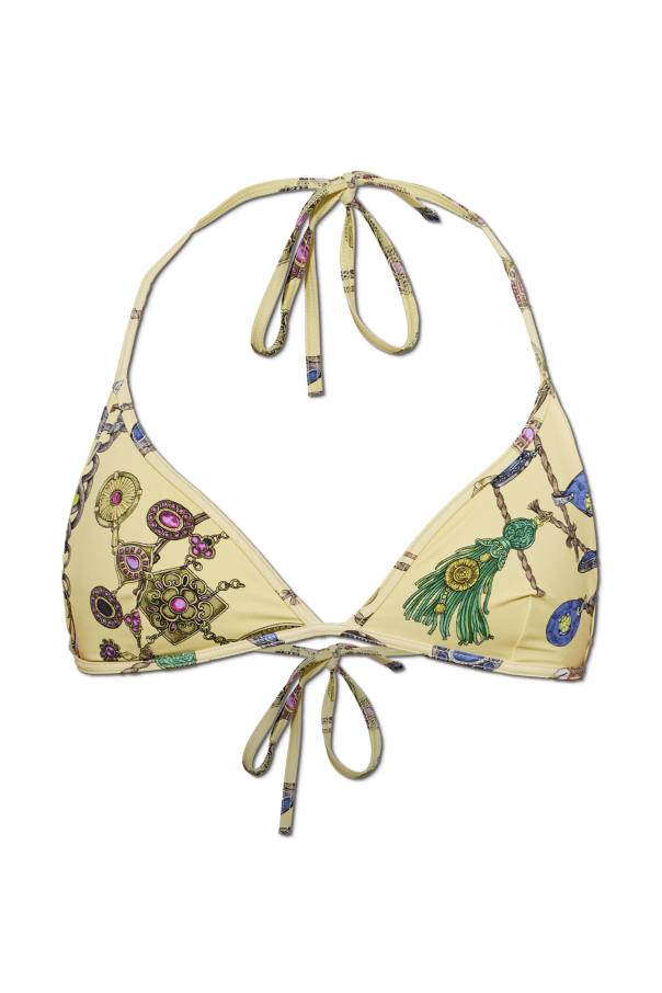 Bikini top with 'Broken Jewels' print od Versace
