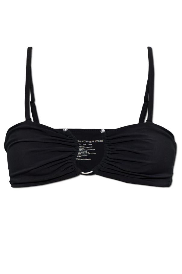 ‘Ruched Crescent’ bikini top od Christopher Esber