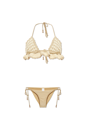 Two-piece swimsuit with lurex thread