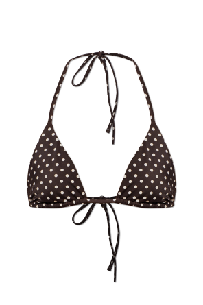 Parte de arriba de bikini de lunares